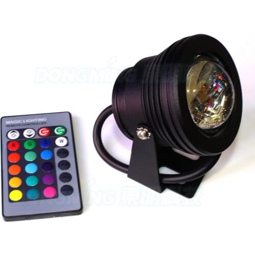 DC 12V underwater lighting 900-1000LM Waterproof IP68 Black Case 10W led pool lights RGB +24 Key IR Remote Controller