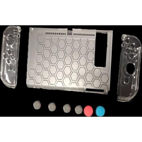 Nintend Switch Crystal Cover Skin Case TPU Joystick Caps Protection Kit for NS Nintendoswitch Console and Joy-Con Controllers