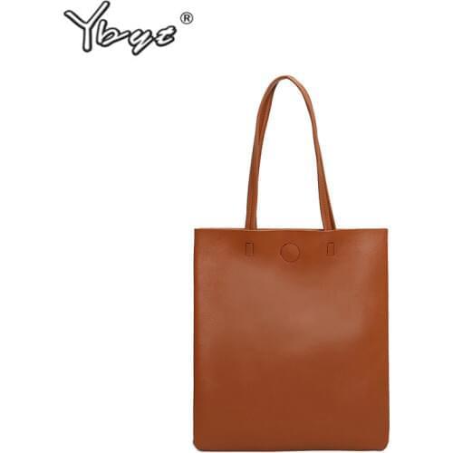 YBYT 2019 new joker leisure women handbags soft PU leather female shoulder bag preppy style women totes bag Bucket Shopping Bags