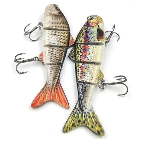 1pcs 100mm Wobblers Fish Bionic Multi Articulated Artificial Bait 4 Segments Fishing Lure Tools Set of Wobblers for Pike Goods