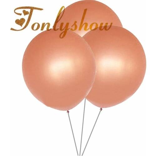 10pcs 18inch 8G Rose Gold Latex Balloons Helium Balls Wedding Birthday Party Decoration Supplies foil Air Globos Valentines Day