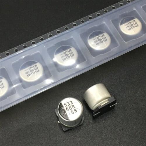 10pcs 680uF 16V Japan NIC 10x10.5mm 16V680uF Chip type SMD Audio Electrolytic Capacitor