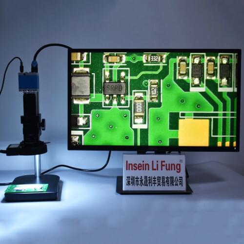 16MP 1080P HDMI USB Industry Monocular Digital Electronics Video Microscope Camera+10X-180X Zoom C-mount Lens+LED Light+Bracket