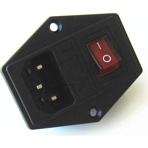 JOYING LIANG AC-01A Triangle Plug Socket with Switch ( No Fuse ) Small Switches 2pcs