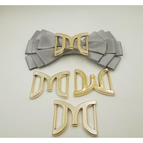 46/37mm,Hole Size 24mm,20pcs W uv plated rose gold no fade ribbon buckles acessories Ribbon Slider Headband Hair Clip DIY