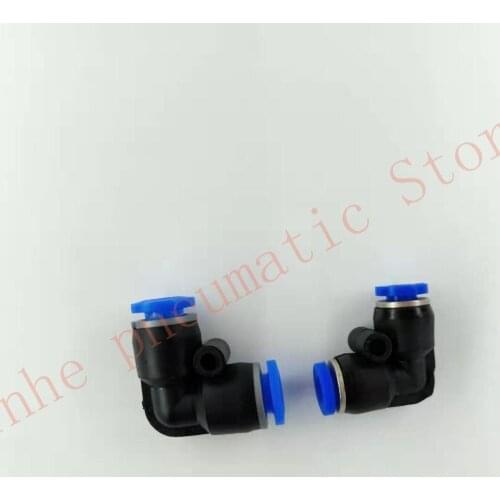 5pcs Free Shipping Pneumatic Tracheal insert joint Plastic L form joint PV4 PV6 PV8 PV10 PV12 PV16