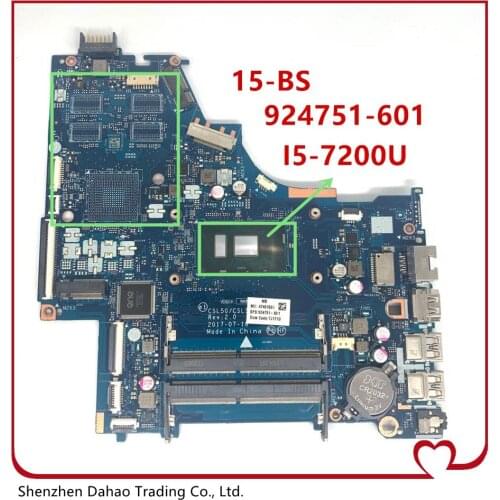 924751-601 LA-E801P for Dell Inspiron 15-BS laptop motherboard with I5-7200 924751-001 924751-501 100% tested work