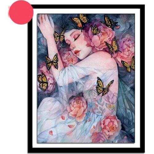 Diamond Painting Full Of Diamonds Cartoon Flower Feast Girl Star Girl Hand-stitched Diamond Cross Stitch Living Room Bedroom