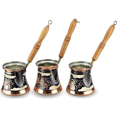 Anatolian turkish ottoman 3 Pcs Coffee Pot Pad Handmade 100 copper turkey coffee machine
