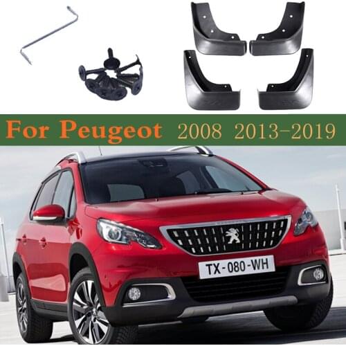Car Mudflap 4x 1st Gen Mudguards Fender Styling Accessories Upgrade Mud Guard Flap Splash Protection For Peugeot 2008 2013~2019