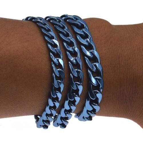 Chain On Hand For Mens Bracelet Cuban Link Bracelet Men Accessories Fasion Unisex Wrist Jewellery Gifts