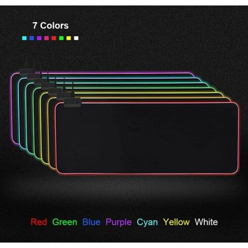 MeterMall 350 * 250mm Colorful LED Lighting Gaming Mouse Pad USB Keyboard Colorful Desk Pad Mice Mat For PC Laptop Desktop