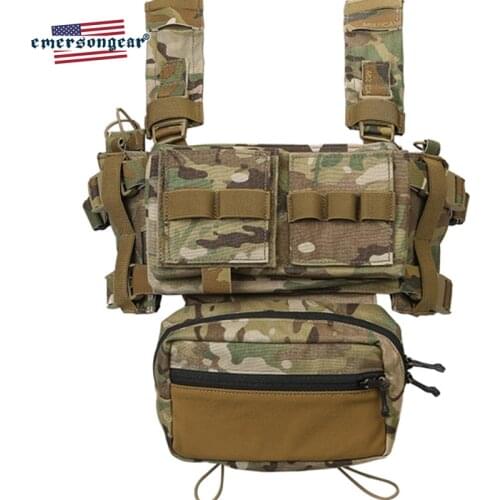 Emersongear MK3 Chest Rig Tactical Vest Micro Fight Modular Adjustable Hunting Military Plate Carrier with 556 762 Mag Pouch