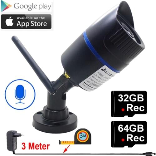 IP Camera Wifi 1080P Full-HD 32G 64G Audio IPCam CCTV Security Surveillance Bullet Outdoor Waterproof Wireless Onvif Home Camera