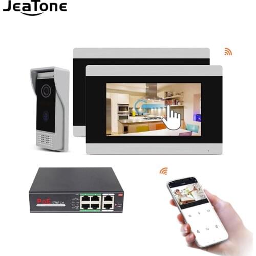 7'' Touch Screen Wireless IP POE Intercom Video Door Phone Intercom Doorbell Apartment Access Control System Motion Detection