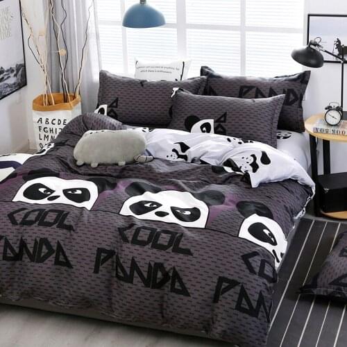 Chinese Style Cartoon Panda Pattern Bedding Set Bed Linings Duvet Cover Bed Sheet Pillowcases Cover Set 4pcs/set49