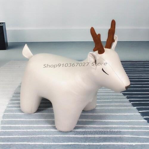 Creative Method Dog Fighting Polar Bear Sheep Deer Give Children Holiday Gift Animal Shoe Stool Sofa Foot Stool Sit