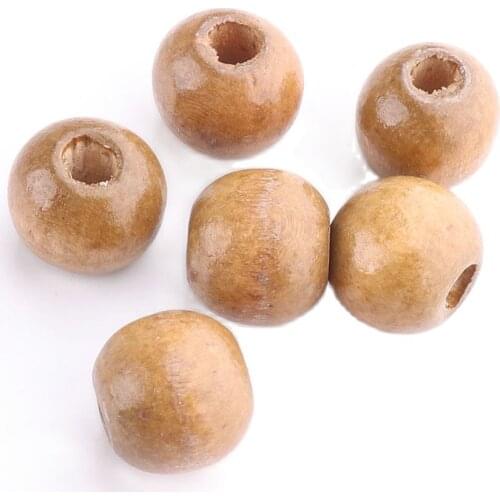Round Wooden Spacer Beads 11mm Ecofriendly Ball Loose beads for DIY Handwork Baby toy Making Jewelry DIY accessories Decorations