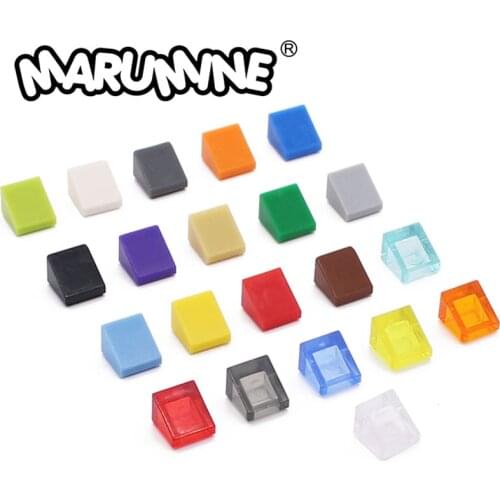 MARUMINE 300PCS/Lot 54200 Slope 1 x 1 Building Blocks Set MOC 50746 Educational Toys Classic Bricks City DIY for Kids Boys Girls