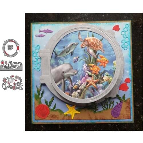 Metal Cutting Dies Underwater World Scrapbooking Stencil Craft Cut Die For DIY Card Crafts Handmade