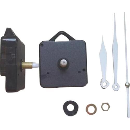 New 10 sets mute mechanism Quartz Clock Movement Kit Spindle Mechanism shaft 16mm with hands Wholesale and Retail
