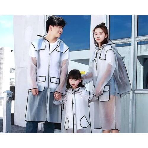 New Women Transparent Waterproof Rainwear Adult Hold Backpack Rain Coat Women Waterproof Raincoat Kids Travel Outdoor Camping