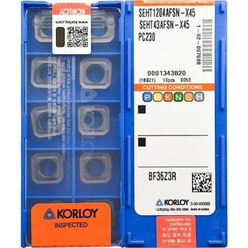 Original Carbide Insert CNC SEHT1204AFSN Milling Insert for Aluminum CNC Blade Lathe Tools