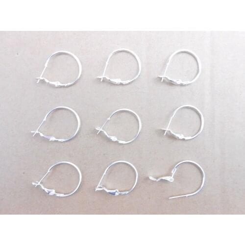 Selling DIY production jewelry accessories earrings handmade round large ring 20MM silver pearl earrings 925 ladies gifts