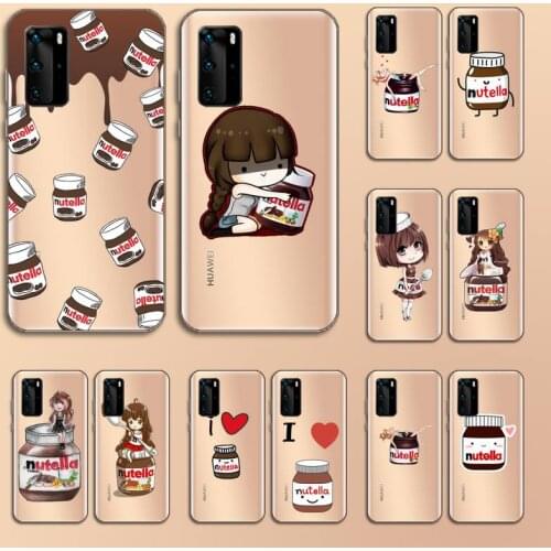 Nutella Chocolate sauce sweets Phone Case Transparent for Huawei nove e 6 5 4 3 2 s i se pro lite protective shell cover funda