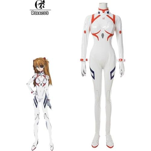 ROLECOS Rei Ayanami Cosplay Anime EVA Cosplay Costume White Bodysuit Sexy Jumpsuit Ayanami Rei Cos Costume Halloween Jumpsuit