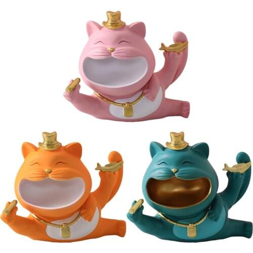 Lucky Cat Ornaments Fortune Cat Storage Box Storage Box Accessories