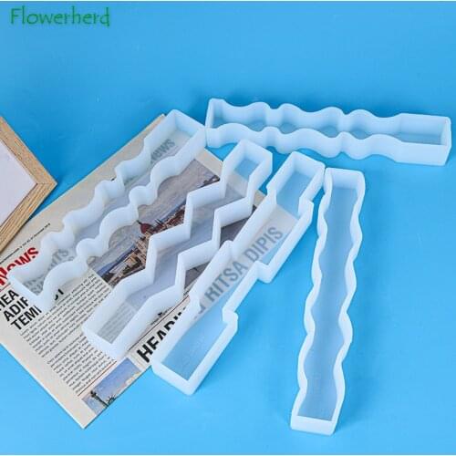 Irregular Shaped Long Strip Candle Silicone Mold DIY Resin Mold Epoxy Mold Candle Making Supplies Chocolate Cake Baking Mold