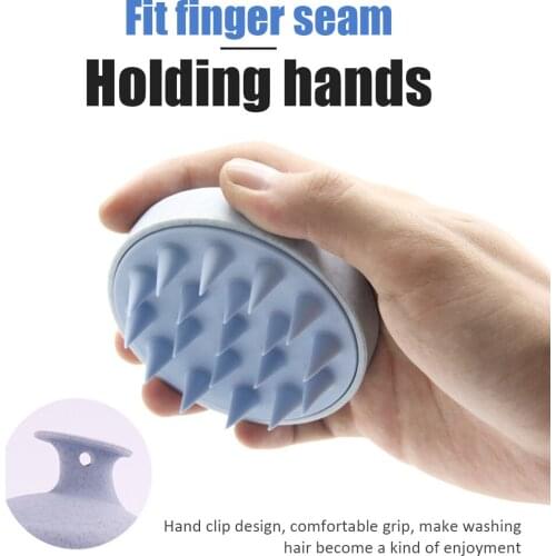 Pointed Tip Silicone Scalp Massage Comb Shampoo Massage Brush Head Acupoint Therapy Comb Health Care Hair Washing Shower Brush