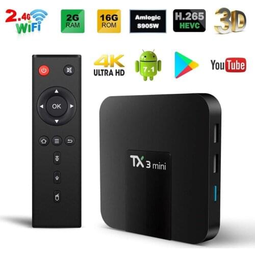 Tanix TX3 mini Android 8.1 TV BOX Amlogic S905W Quad Core 1GB/2GB RAM 16GB Set top box 2.4G WiFi 4K TX3mini Smart Media player