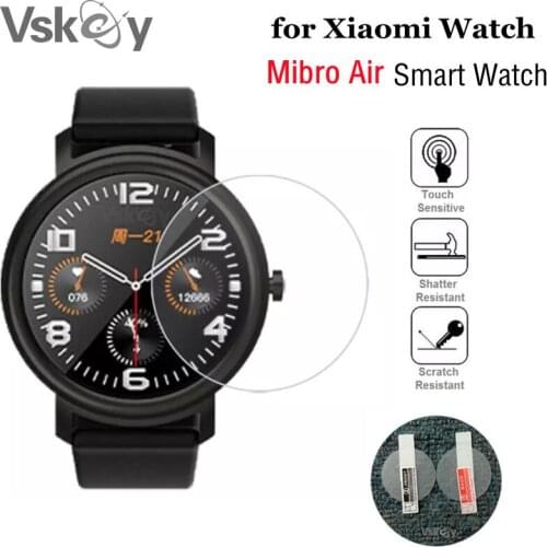 VSKEY 10PCS Tempered Glass for Xiaomi Mibro Air Smart Wrist Watch Screen Protect Diameter 35mm Protective Film
