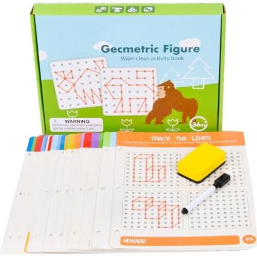 1 Set Pen Control Training Card Practical Thick Paper Fun Dot Painting Training Card Kids Educational Toys for Children Gifts