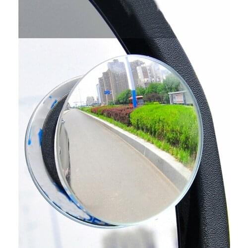 1Pc/2pcs CarMirror Small Round Side Blindspot Rearview Parking Mirror 360 Degree Framless Blind Spot Mirror Wide Angle Convex