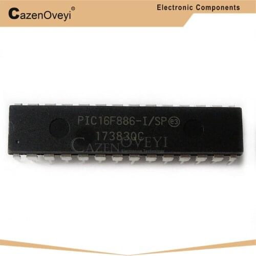 1pcs/lot PIC16F886-I/SP PIC16F886ISP PIC16F886 16F886-I/SP DIP-28 In Stock