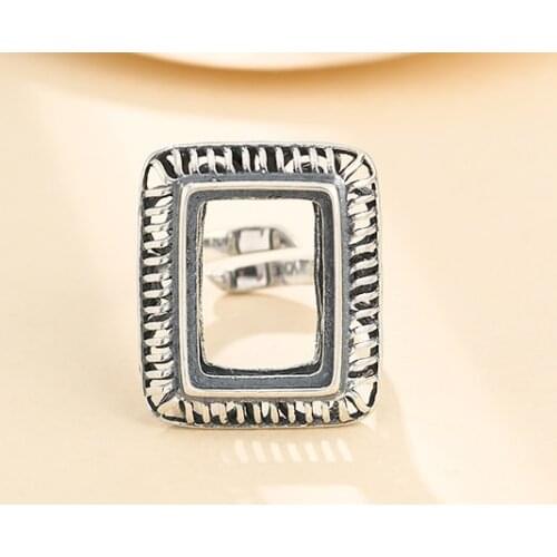 13*17mm 925 STERLING SILVER Semi Mount Bases Blanks base blank Pad rings ring Setting set jewelry gift A5467