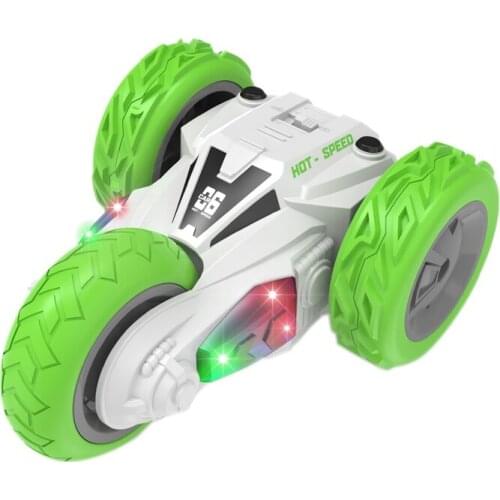 2.4GHz Remote Control Car Three-Wheeled Remote Control Stunt Car Electric Toys Double-Sided Stunts Dump Truck