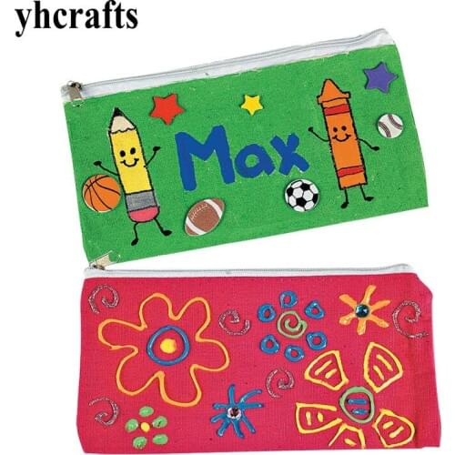 2PCS/LOT.Create your own pencil bag Drawing toys Early ;earning educational DIY Kindergarten arts and crafts Creative hobbycheap