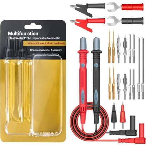 22PCS/SET 1000V Multi-function Multimeter Test Kit Test Leads Replaceable Probe