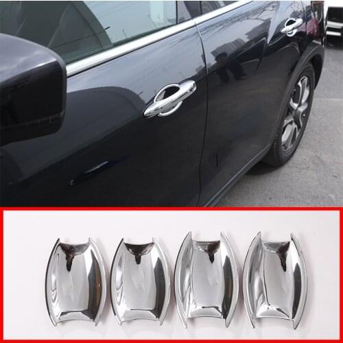 4 Pcs For Maserati Levante 2016 ABS Exterior Polish Door Bowl Cover Trim Bright Silver Car Accessory