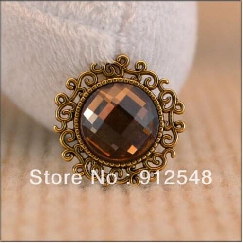 Free shipping,3 piece,Handmade DIY bow hair,accessories material,round sunflowers brown faceplate