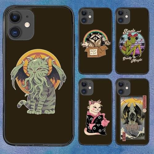 Cartoons Japanese style Monster Phone Case For iphone 12 11 6 Mini Pro XS Max X XR 7 8 Plus Soft TPU Cover 12Pro 11Pro 12Mini
