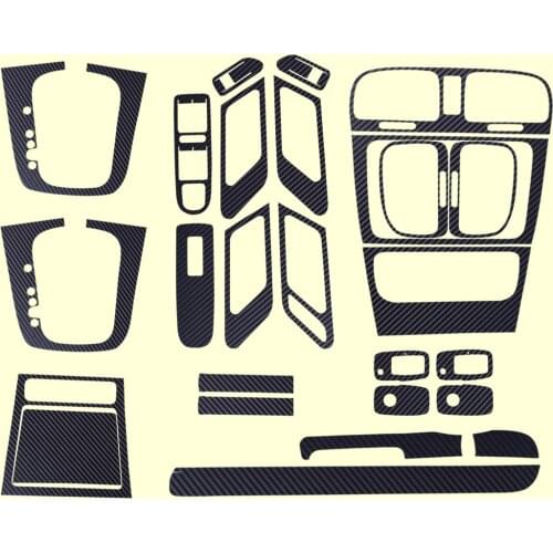 Black Carbon Fiber Interior Panel Dashboard Sticker Set Fit For Golf GTI MK6 AT VW