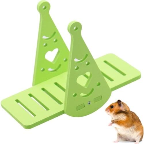 Colorful Wood Hamster Seesaw Toy Interactive Funny Hamster Exercise Toy New Design Small Animal Cage For Hamster Guinea Pig Rat