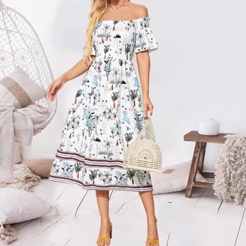 Grosfairy Womens Off Shoulder Dresses