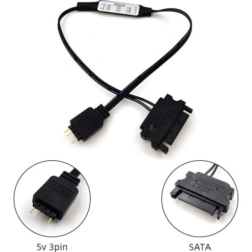 Molex Interface RGB Header 12V4PIN-Big 4PIN Adapter Cable Power Supply Converter 5V3PIN To Molex 4PIN Motherboard AURA PC MOD