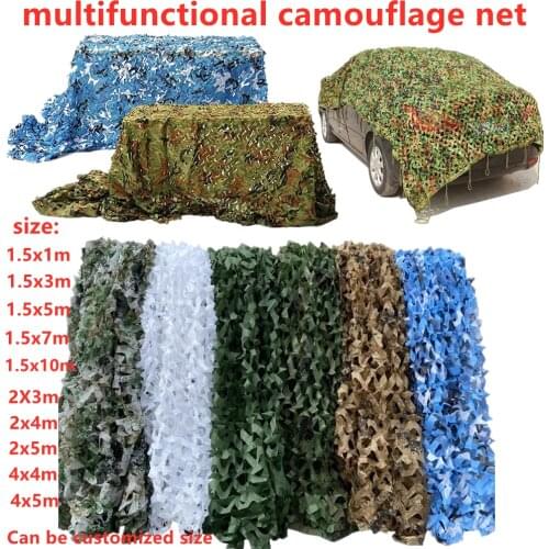 Sun Shelter 2mx10m 4m 3m 1.5mx3m 5m 7m Hunting Military Camouflage Nets Woodland Army Camo Netting Camping ShelterTent Shade Car